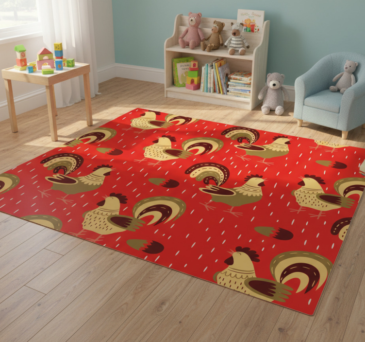 Animal mat with chinese rooster design - TenStickers
