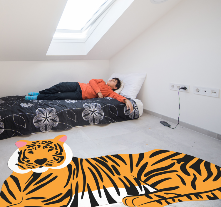 Animal mat with tiger artwork - TenStickers
