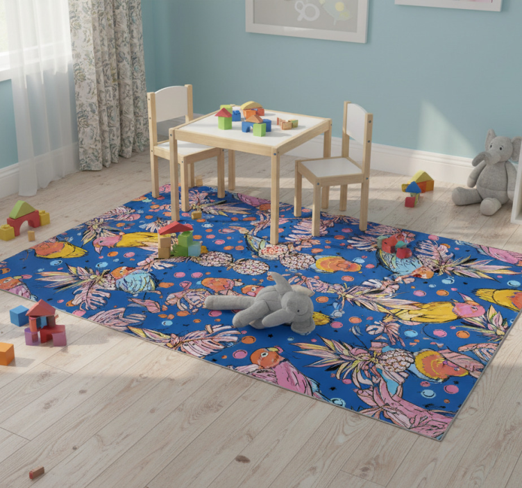 Animal mat with vibrant plumage design - TenStickers