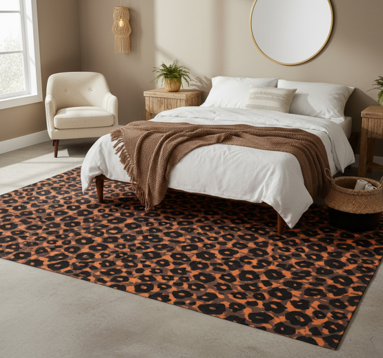 Animal print rug kalahari leopard imitation - TenStickers
