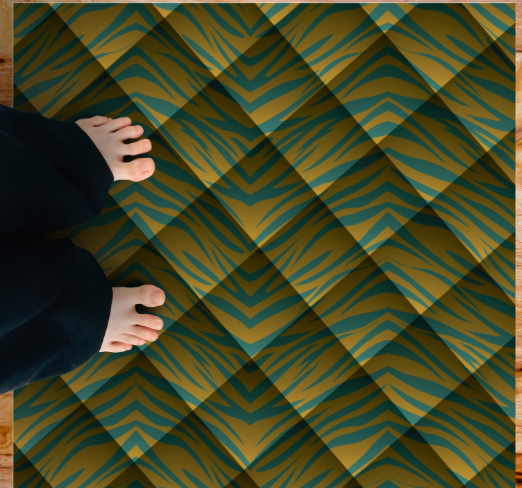 Animal print rug zebra pattern fusion - TenStickers