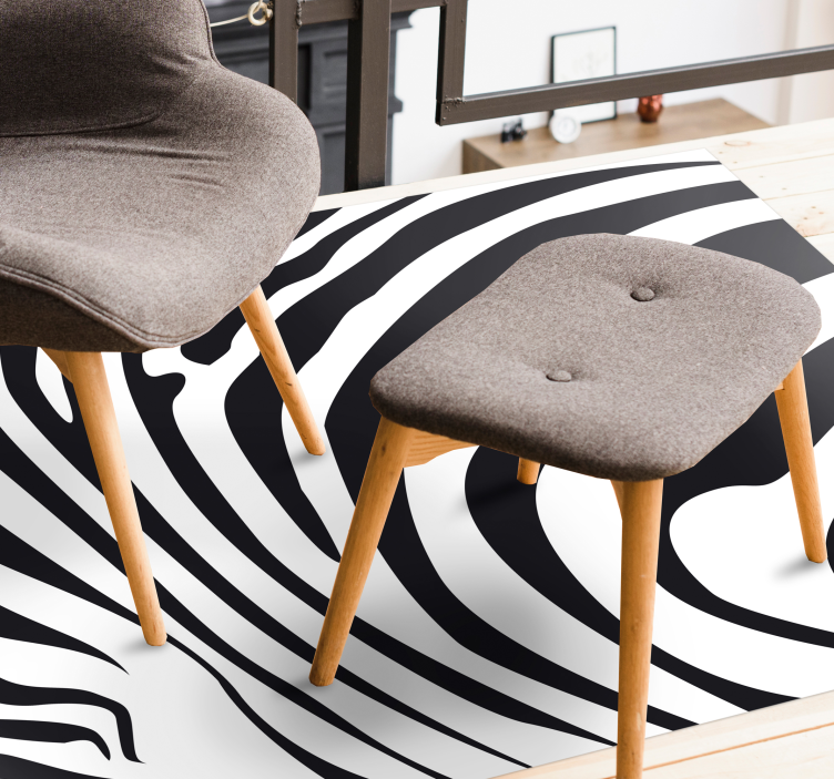 Animal print rug zebra stripes - TenStickers