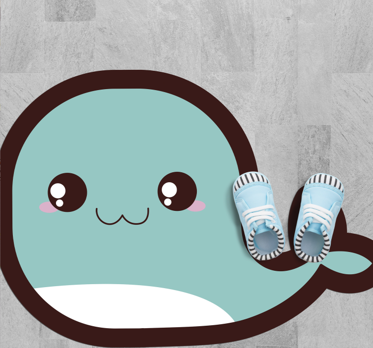 Anime whale animal vinyl rug - TenStickers