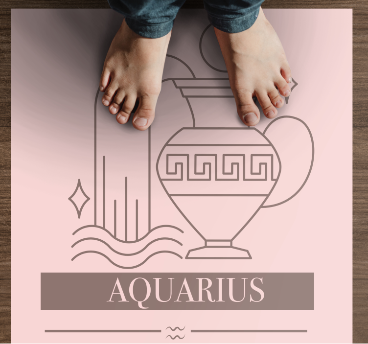 Aquarius Zodiac custom floor mat - TenStickers