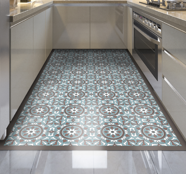 Arabian Turquoise tile carpet - TenStickers