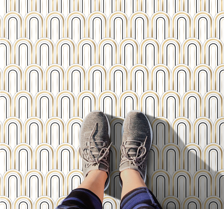 Arch Pattern Design geometric rug - TenStickers