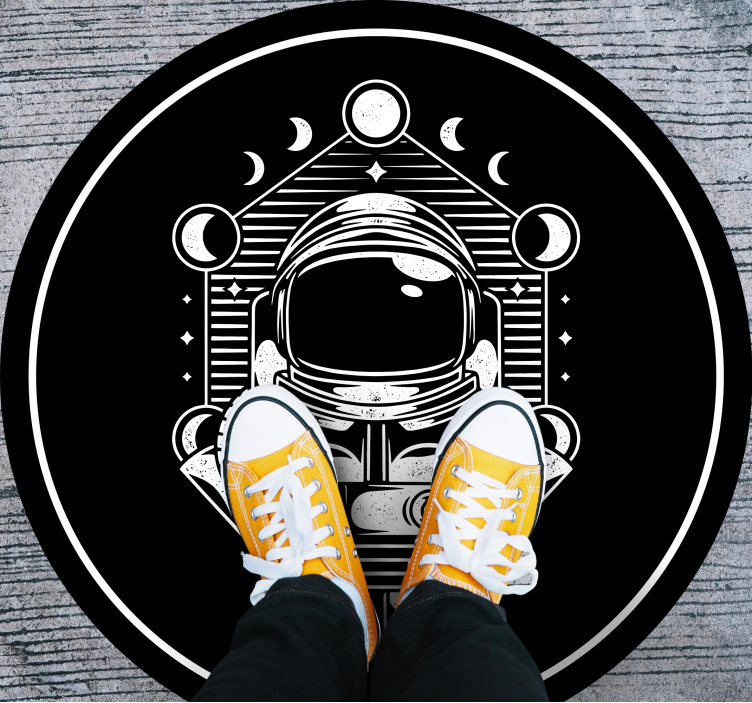 Astronaut Graphic teenage bedroom rug - TenStickers