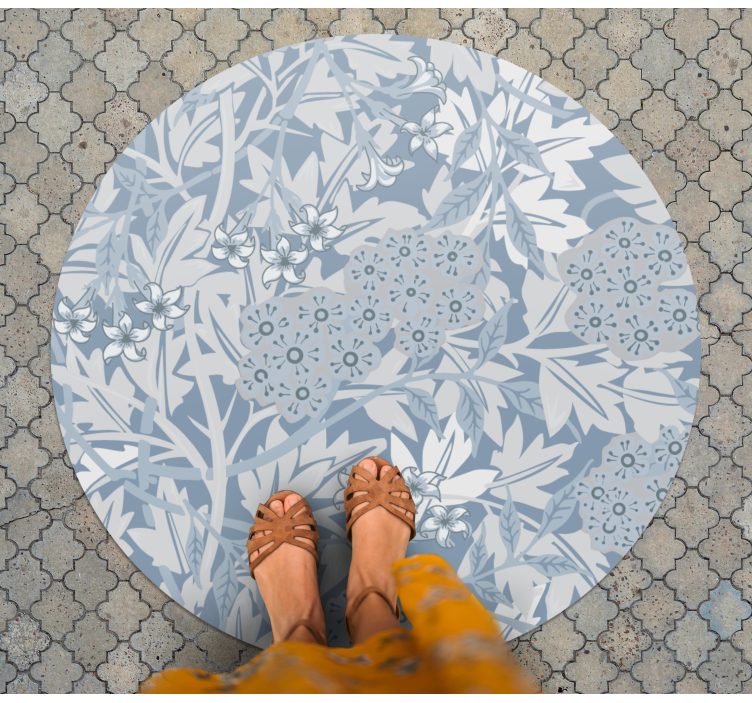 Blossom composition floral rug - TenStickers