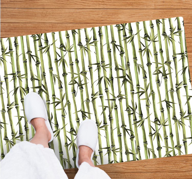 Bamboo Serenity nature rug - TenStickers