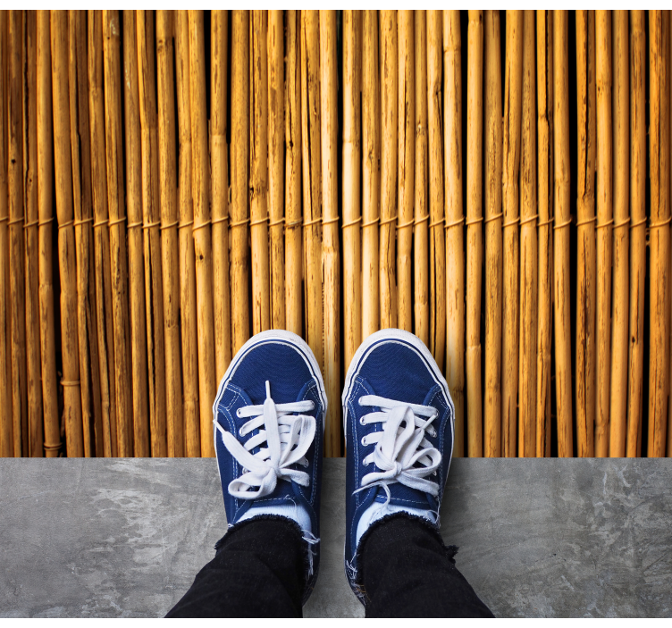 Bamboo surface appearance texture rug - TenStickers