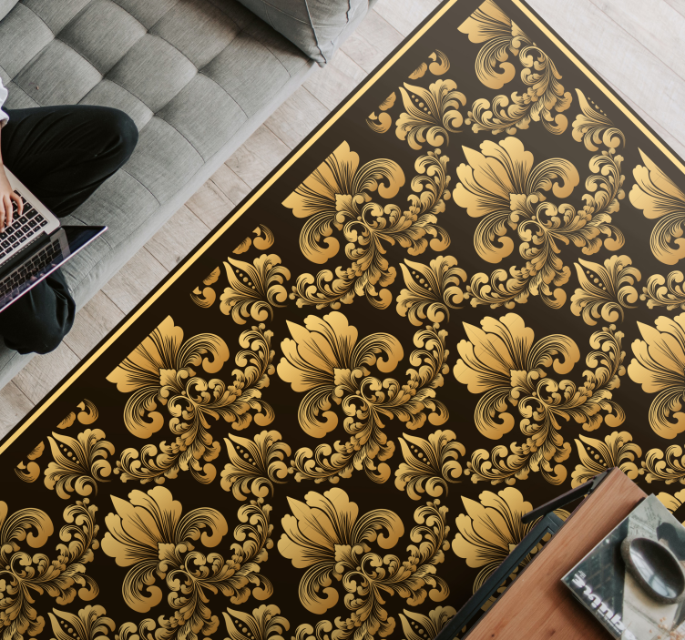 Baroque Ornamentation texture rug - TenStickers