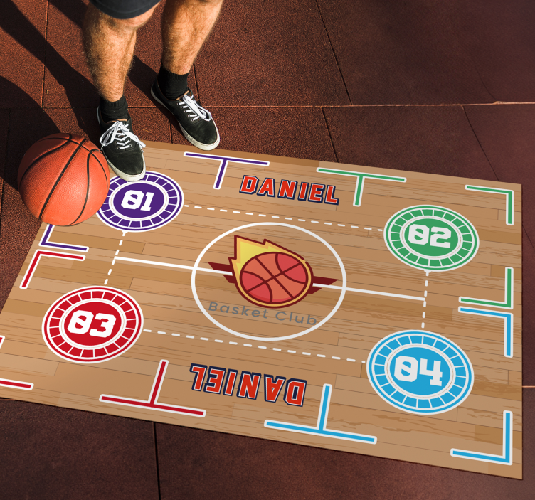 Basket training  rectangular vinyl rug - TenStickers