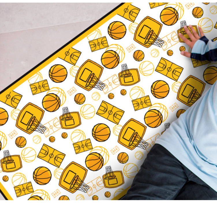 Basketball Fun teenage bedroom rug - TenStickers