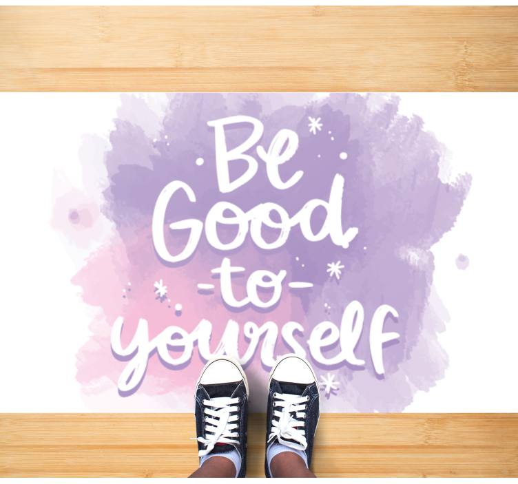 Be Good Yourself quote rug - TenStickers