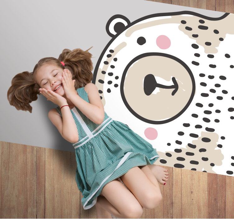 Bear Face Shape nursery rug - TenStickers