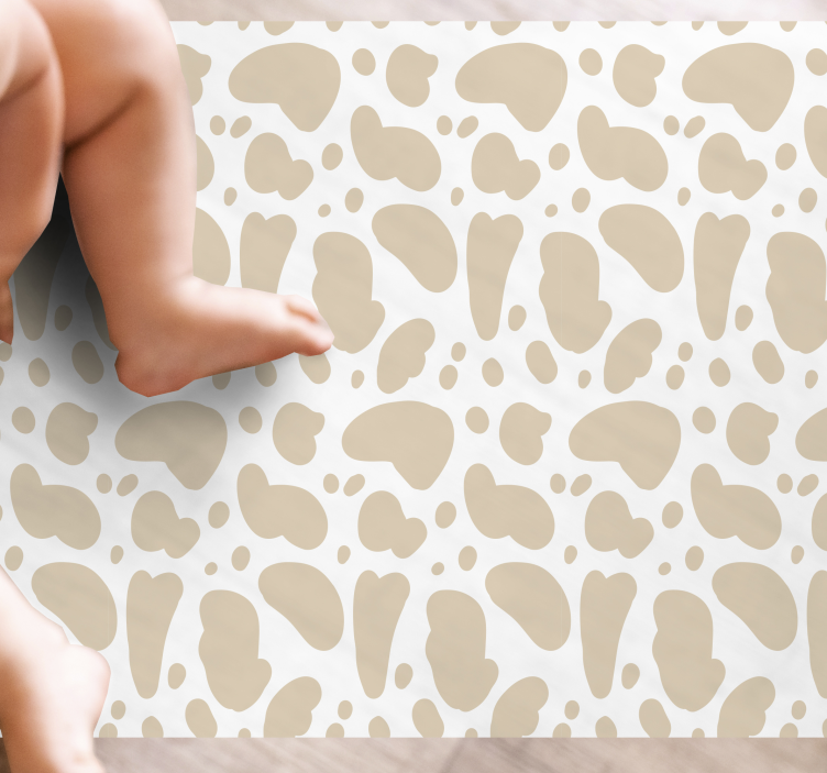 Beige giraffe spots animal print rug - TenStickers