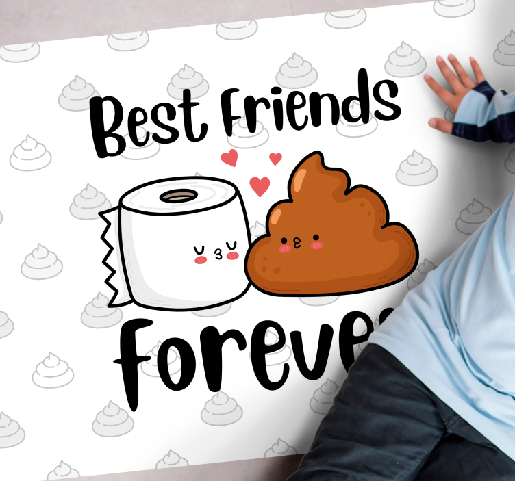Best Friends Forever bathroom mat - TenStickers