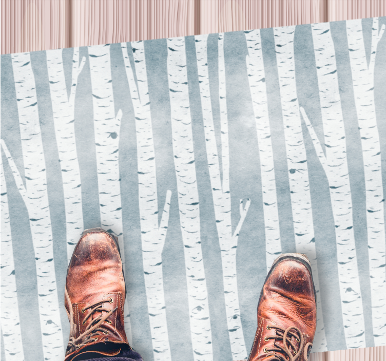 Birch Tree Pattern nature rug - TenStickers