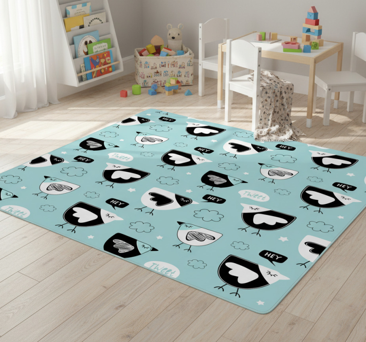 Black chicken pattern animal mat - TenStickers