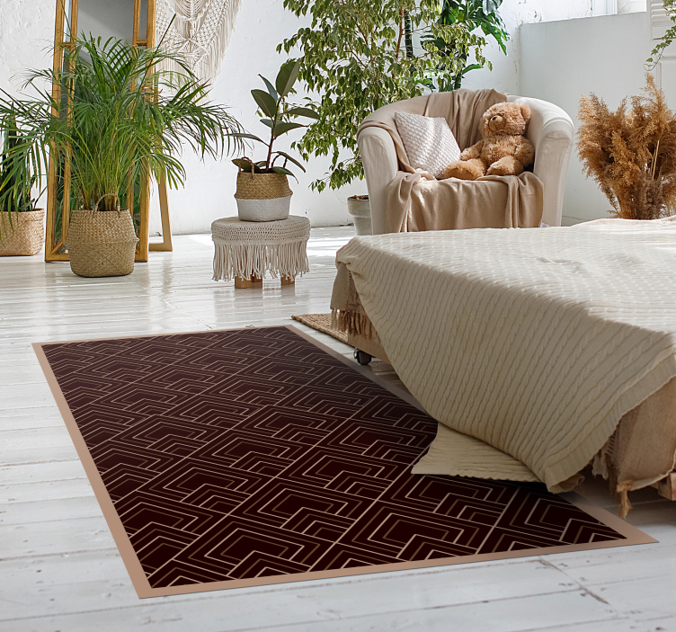 Black composition bedroom carpet - TenStickers