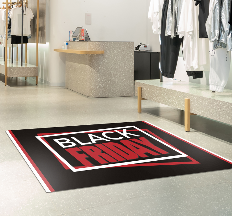 Black Friday promo black rug - TenStickers