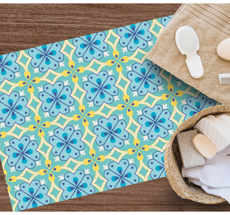 Blooming elements tile carpet - TenStickers