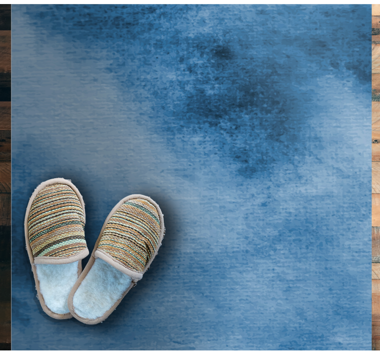 Blue Gradient Style bathroom mat - TenStickers