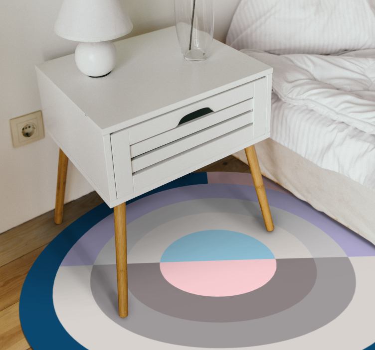 Blue nordic dartboard nordic vinyl rug - TenStickers