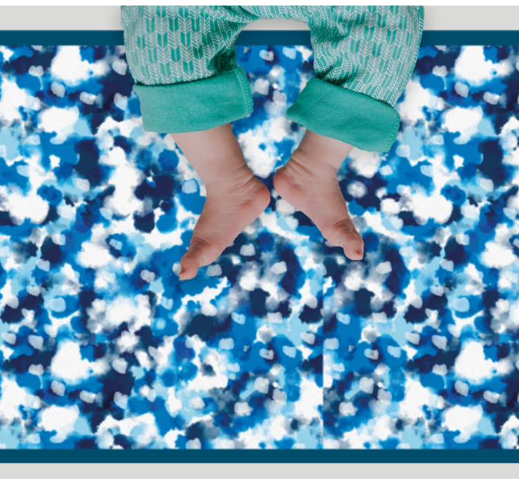 Blue Splash Design kids rug - TenStickers