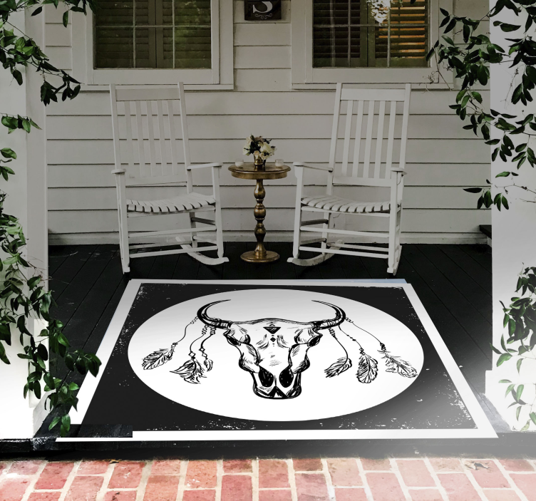 Bohemian Skull animal mat - TenStickers