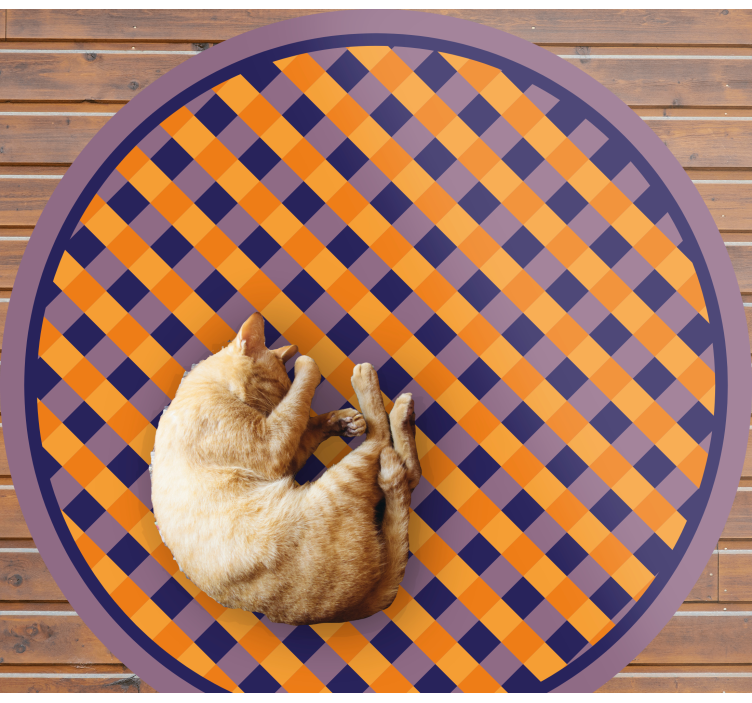 Bold Checker Pattern stripes rug - TenStickers