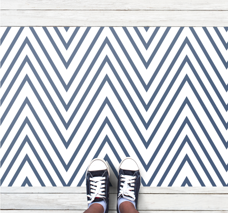 Bold Chevron Pattern geometric rug - TenStickers
