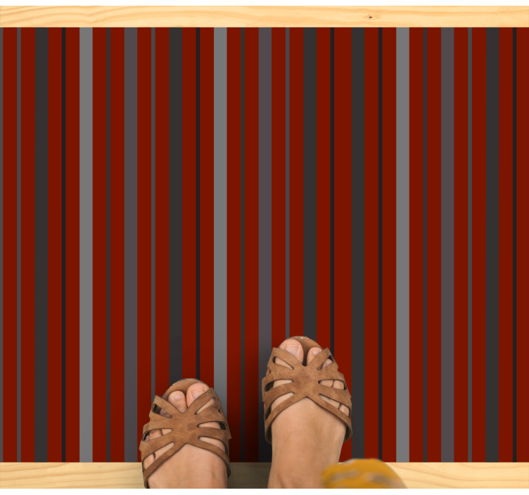 Maroon vertical design stripes rug - TenStickers