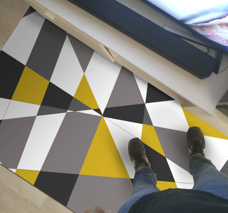 Bold Triangular Patterns geometric rug - TenStickers