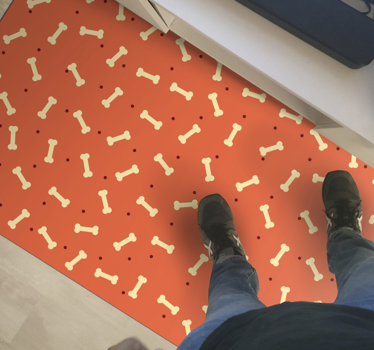 Bone Motif entrance hall rug - TenStickers