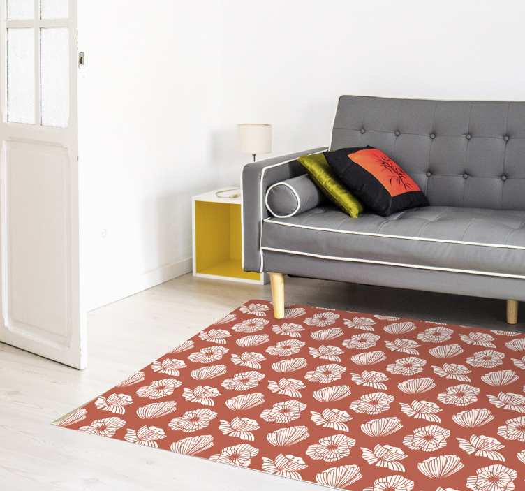 Botanical Component floral rug - TenStickers