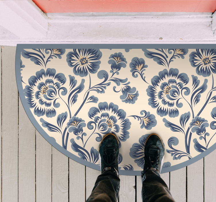 Botanical Entryway Enhancer floral rug - TenStickers