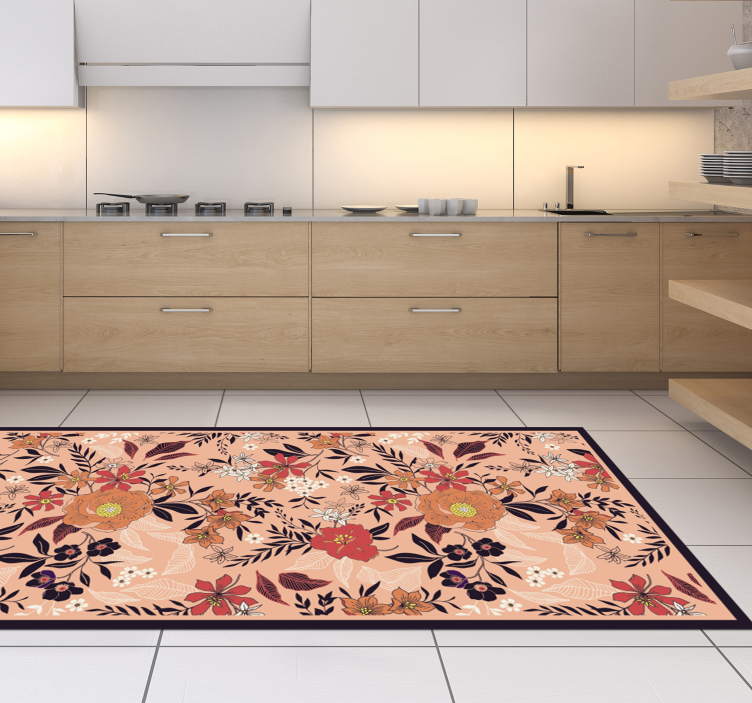 Botanical Garden Tapestry floral rug - TenStickers