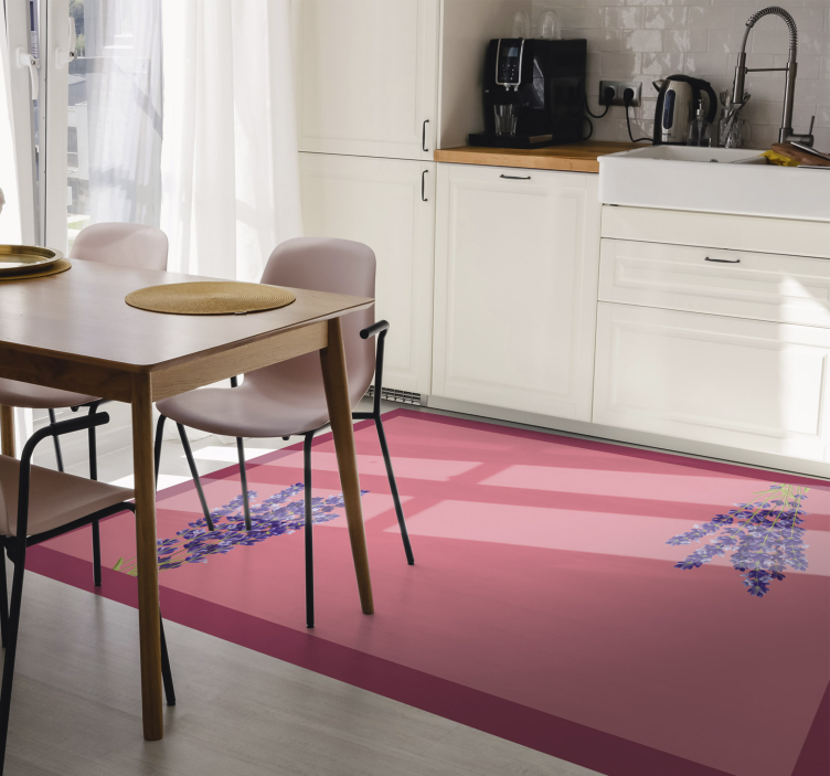 Botanical Lavender Highlights floral rug - TenStickers