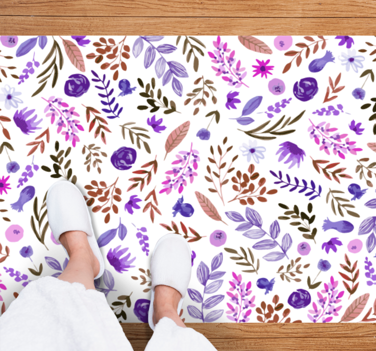 Nature Pattern floral rug - TenStickers