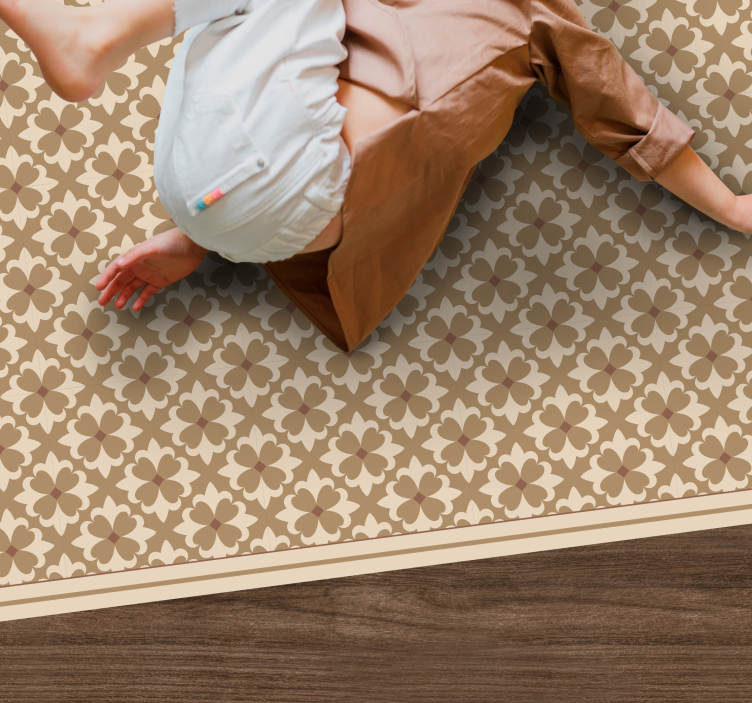 Botanical Print mosaic rug - TenStickers