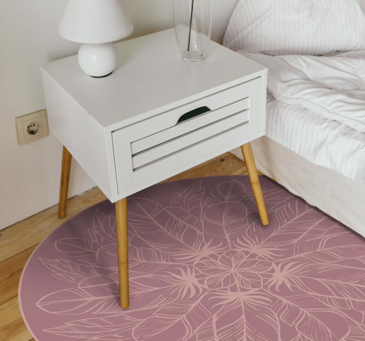 Botanical Symmetry floral rug - TenStickers