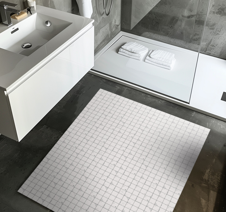 light grey aged tiles tile carpet - TenStickers