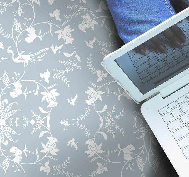 Botanical vintage style vinyl rug - TenStickers