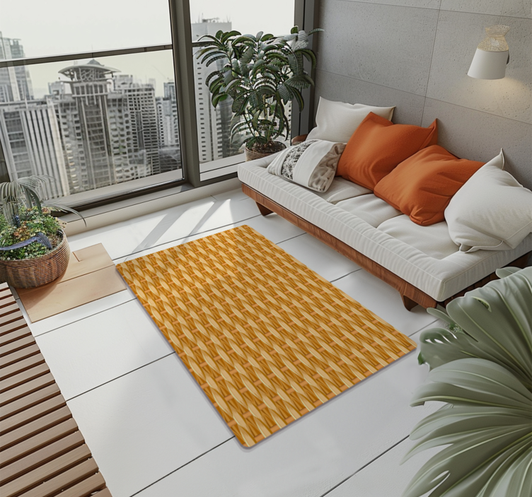 Braided texture wood effect vinyl carpet - TenStickers