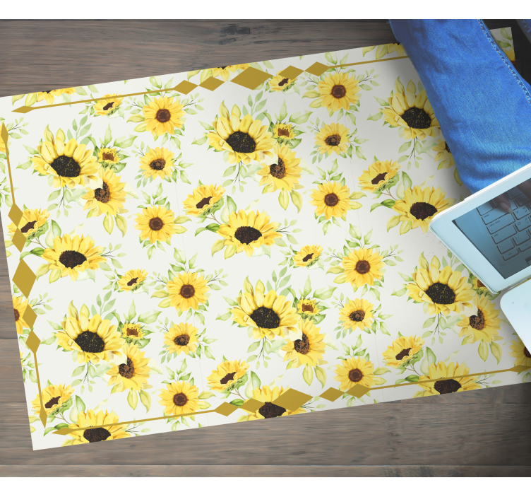 Bright Flower Arrangement floral rug - TenStickers
