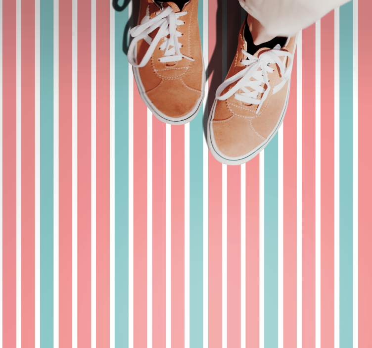 Bright Striped Print stripes rug - TenStickers