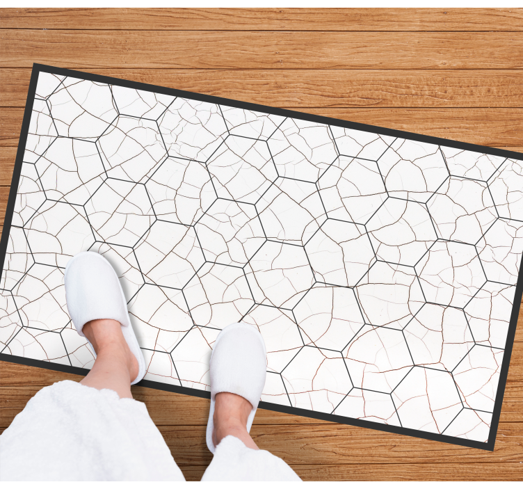 Cracked Stone Pattern geometric rug - TenStickers