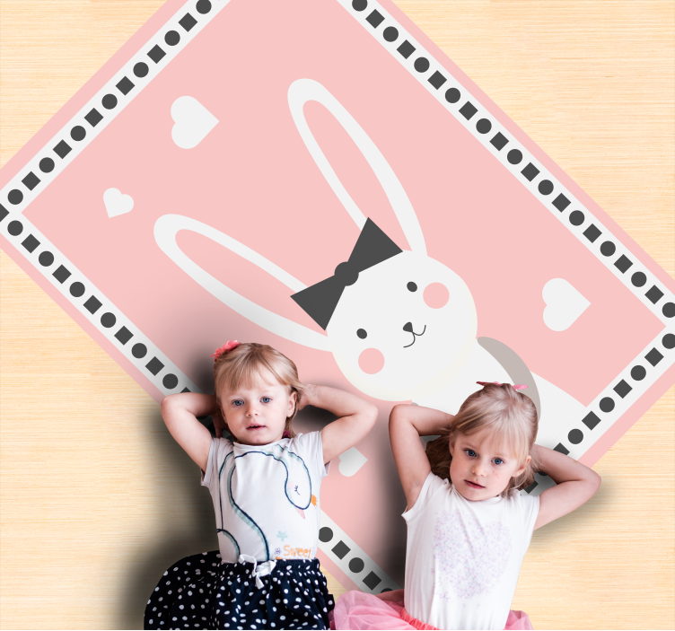 Bunny Nursery Adornment nursery rug - TenStickers