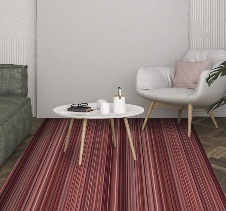 Burgundy Striped stripes rug - TenStickers